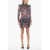 Balmain Sequined Long Sleeved Dress Multicolor