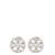 Tory Burch Tory Burch Miller Logoed Earrings SILVER