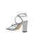 Jimmy Choo 'Azie' Metallic Sandals With High Stacked Heel And Criss-Cross Strap In Tech Fabric Woman GREY