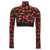 Dolce & Gabbana Dolce & Gabbana Long Sleeve Crop Top MULTICOLOR