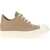 Rick Owens Leather Sneaker BEIGE