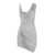 Versace Viscose Draped Mini Dress GREY