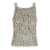 P.A.R.O.S.H. Beige Sleeveless Rhinestoned Top In Tech Fabric Stretch Woman Beige