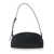 A.P.C. 'Demi Lune' Black Shoulder Bag With Embossed Logo On The Front In Leather Woman Black