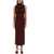 Magda Butrym Dress With Draped Collar BORDEAUX