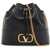 Valentino Garavani Mini Bucket Bag In Ivory Leather With Chain NERO