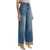 Valentino Garavani Wide Leg High Waist Jeans With Colorful Trim In Medium Blue MEDIUM BLUE DENIM