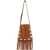 Valentino Garavani Brown Copper Suede Crossbody Bag With Studs And Fringe COPPER BROWN