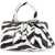 THE ATTICO Mini Bag Friday Black And White Animal Print In Calfskin WHITE/BLACK