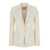 TWINSET Beige Single-Breasted Jacket With Notched Revers In Viscose Blend Stretch Woman Beige