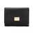 Dolce & Gabbana Black Leather  Bifold Wallet With Logo Plate Black