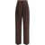 PETAR PETROV Silk Pants DARK BROWN