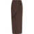 PETAR PETROV Midi Skirt DARK BROWN