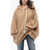 R13 Oversized Jumbo Hoodie With Patch Pocket Brown