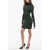 AllSaints Ribbed Lurex Juliette Mini Dress Green