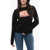 Diesel Red Tag Cotton F-Reggy-Poff Crew-Neck Sweatshirt With Fronta Black