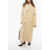 Nanushka Oversized Wool And Silk Veda Coat With Flap Pockets Beige