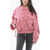 Blumarine Cotton Utility Jacket With Bishop Sleeves Pink