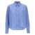 Victoria Beckham Victoria Beckham Cropped Shirt With Logo Embroidery BLUE