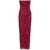 ROTATE Birger Christensen Rotate Birger Christensen 3D Mesh Maxi Dress Red