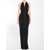 Saint Laurent Halter V Long Dress Black