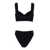 HUNZA G 'Bonnie' Black Bikini With Knot Detail In Ribbed Fabric Woman Black