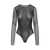 DES_PHEMMES Des_Phemmes Full Crystal Bodysuit Black