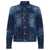 DSQUARED2 DSQUARED2 D2 Paint-Splattered Denim Jacket NAVY BLUE