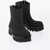 Chloe Rubber Solid Color Ankle Boots With Heel 6Cm Black