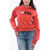 Diesel Red Tag Hoodie F-Reggy-Div With Embroidery Logo Red