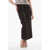 Nanushka Ribbed Meika Midi Skirt With Front Zip Brown