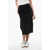 MCQ Alexander McQueen Draped Pencil Skirt With Double Side Splits Black