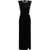 Self-Portrait Velvet Long Dress BLACK