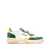 AUTRY Autry Medalist Low Super Vintage Green And Yellow White Leather Sneakers WHITE, YELLOW, GREEN