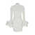 SOLACE LONDON 'Payton' White Mini Dress With Mock Neck And Ruffled Hems In Tech Fabric Woman WHITE