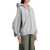 THE ATTICO Gray/Beige Melange Loose Hoodie With Zip MELANGE GREY/BEIGE