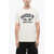 Diesel Red Tag Cotton T-Rust Crew-Neck T-Shirt With Velvet Detail White