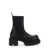 Rick Owens 'Beatle Bogun' Black Ankle Boots With Chunky Sole In Leather Woman Black