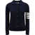 Thom Browne Long-sleeved Polo NAVY