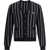 Prada Wool Striped Cardigan NERO