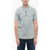 Diesel Red Tag Acid Wash Effect T-Smith-Zip Polo Shirt With Half Zi Blue