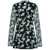 ROTATE Birger Christensen Black High Neck Mini Dress With Semi Sheer Sleeves And All-Over Floral Motif In Tech Fabric Woman Black