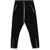 Rick Owens Black Track Pants With Oversized Drawstring In Wool Man Black