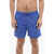Diesel Solid Color Bmbx-Rio-41 Swim Shorts With Shiny Oval D Logo Blue