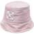 Off-White Solid Color Bucket Hat With Embossed Logo Pink