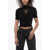 Off-White Mesh Seamless Top With Open-Back Detail Black