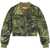 Diesel Utility Bomber Jacket With Camouflage Motif Green