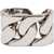 Alexander McQueen Silver Effect Thumb Ring With Cut -Out Details Silver