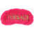 Versace Faux Fur Eye Mask With Sequined Logo Pink