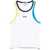 MSGM White Ribbed Top With Logo Embroidered On The Front In Cotton Woman WHITE